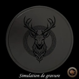 Bracelet Cuir Tressé Animaux | Manchette "Couture" Réglable | D'Cuir