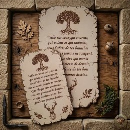 Parchemin "Prière du Petit Peuple" - Décoration Fantastique A4 & A5 | D'Cuir