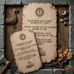 Parchemin "La Volonté du Nord" - Runes Vikings et Art Nordique A4 & A5 | D'Cuir