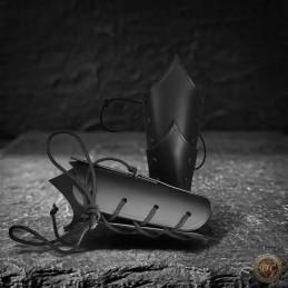 Demi-Canons d'avant-bras "Démonis" en Cuir – Protection Compacte GN | D'Cuir