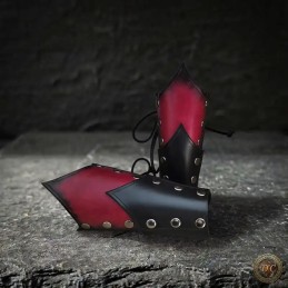 Demi-Canons d'avant-bras "Démonis" en Cuir – Protection Compacte GN | D'Cuir