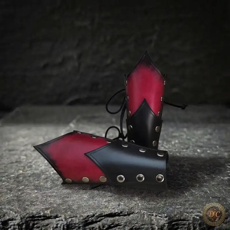 Demi-Canons d'avant-bras "Démonis" en Cuir – Protection Compacte GN | D'Cuir