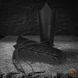 Canons d'avant-bras en Cuir "Démonis" – Protections fantastiques pour GN | D'Cuir