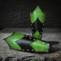 Canons d'avant-bras en Cuir "Démonis" – Protections fantastiques pour GN | D'Cuir