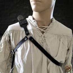 Fourreau Dorsal Réversible en Cuir pour Épée Droite – Ambidextre GN | D'Cuir