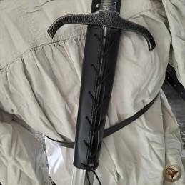 Fourreau Dorsal Réversible en Cuir pour Épée Droite – Ambidextre GN | D'Cuir