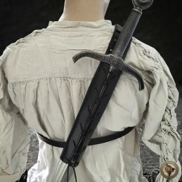 Fourreau Dorsal Réversible en Cuir pour Épée Droite – Ambidextre GN | D'Cuir