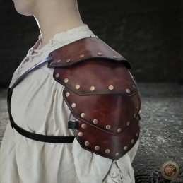 Spalière en Cuir "Limfyr" – Épaulière Segmentée et Modulaire pour GN | D'Cuir
