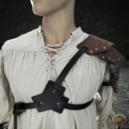 Spalière en Cuir "Limfyr" – Épaulière Segmentée et Modulaire pour GN | D'Cuir