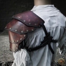 Spalière en Cuir "Limfyr" – Épaulière Segmentée et Modulaire pour GN | D'Cuir