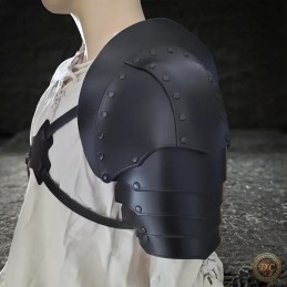 Spalière en Cuir "Galahad" – Épaulière Modulaire pour Armure GN | D'Cuir