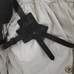 Spalière en Cuir "Galahad" – Épaulière Modulaire pour Armure GN | D'Cuir