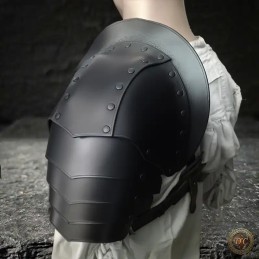 Spalière en Cuir "Galahad" – Épaulière Modulaire pour Armure GN | D'Cuir