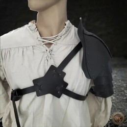 Spalière en Cuir "Galahad" – Épaulière Modulaire pour Armure GN | D'Cuir