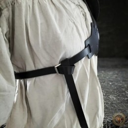 Spalière en Cuir "Galahad" – Épaulière Modulaire pour Armure GN | D'Cuir