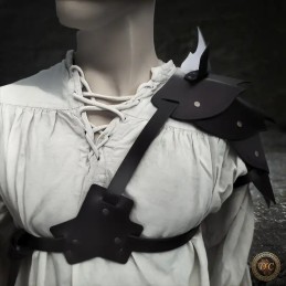 Spalière en Cuir "Demonis" – Épaulière Fantastique pour GN | D'Cuir
