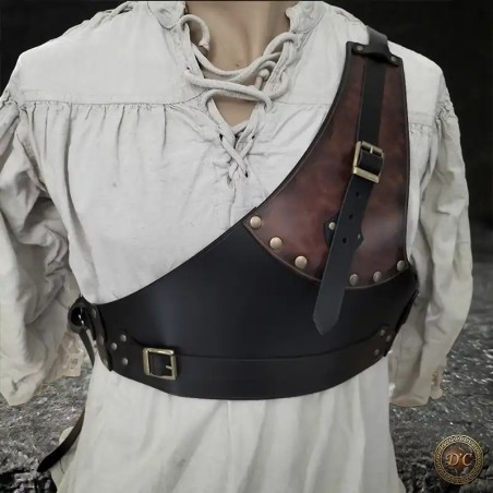 Cache-Cœur en Cuir Réglable – Armure de Buste Artisanale pour GN | D'Cuir