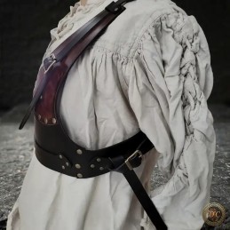 Cache-Cœur en Cuir Réglable – Armure de Buste Artisanale pour GN | D'Cuir