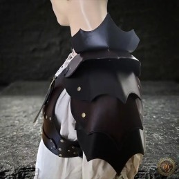Ensemble Armure en Cuir "Demonis" – Cache-Cœur et Épaulières pour GN | D'Cuir