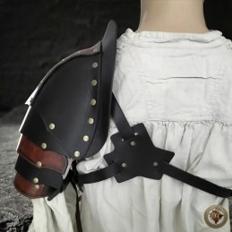 Ensemble Armure en Cuir "Galahad" – Cache-Cœur et Épaulières pour GN | D'Cuir