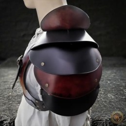 Ensemble Armure en Cuir "Pendragon" – Cache-Cœur et Épaulières Nobles pour GN | D'Cuir