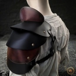 Ensemble Armure en Cuir "Pendragon" – Cache-Cœur et Épaulières Nobles pour GN | D'Cuir