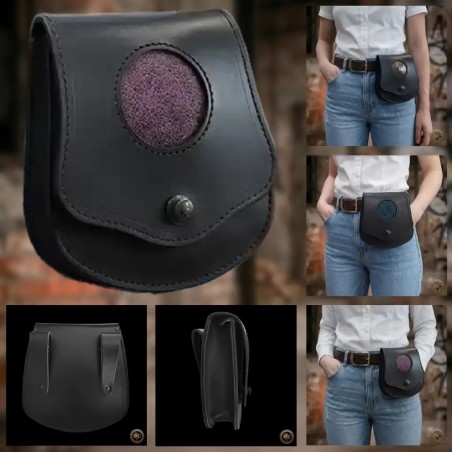 Pochette de Ceinture en Cuir "Opale" – Sacoche Verticale au Design Épuré et Chic | D'Cuir