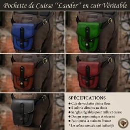 Sacoche de Jambe en Cuir « Lander » – Pochette Holster Artisanale | D'Cuir