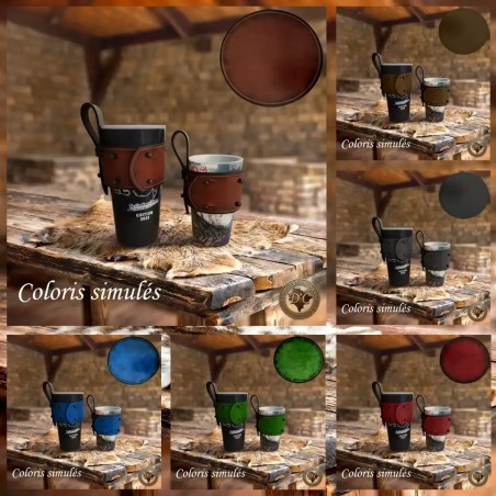 Porte-Gobelet de Ceinture Réglable en Cuir – Idéal Festival & Concert | D'Cuir