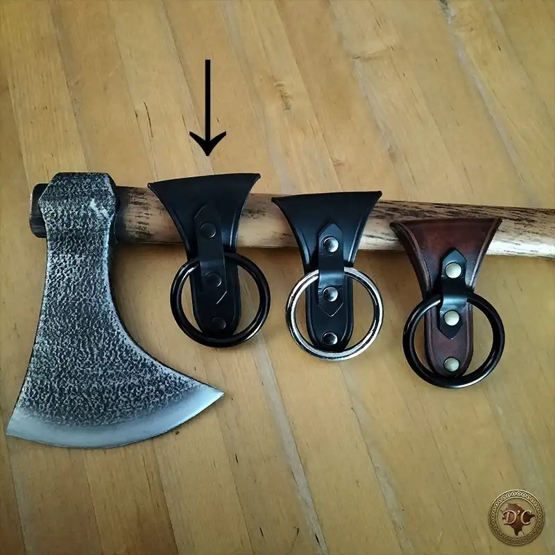 Porte-Hache Anneau de Ceinture en Cuir – Minimaliste & Authentique | D'Cuir
