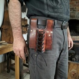 Étui Porte-Hache de Ceinture en Cuir – Modèle Lacé Haute Résistance | D'Cuir