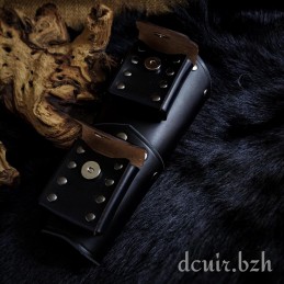 Canons d'avant-bras en Cuir avec Pochettes – Protection & Rangement GN | D'Cuir