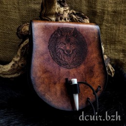 Escarcelle en Cuir "Magyar" "Loup"