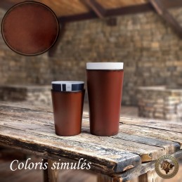 Porte-gobelet en cuir motifs Animaux | 25 cl & 50 cl | D'Cuir