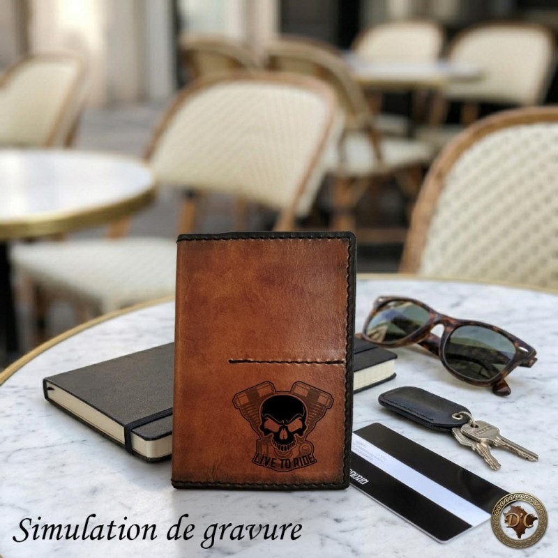 Porte feuille 3 volets Thème Métal