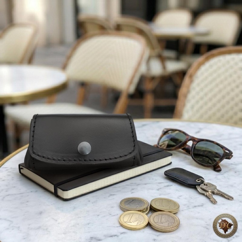 Porte-monnaie Minimaliste Uni : Sobriété & Élégance | D'Cuir