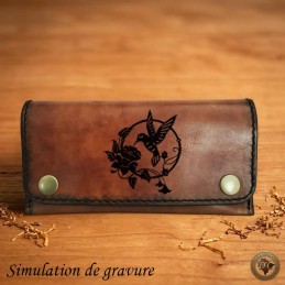 Blague à Tabac Cuir "Animaux" – Travail Artisanal | D'Cuir