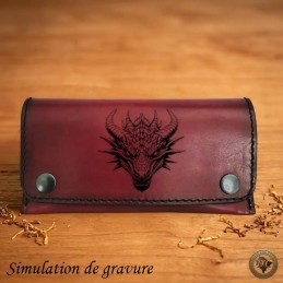 Blague à Tabac Cuir "Créatures Fantastiques" – Travail Artisanal | D'Cuir