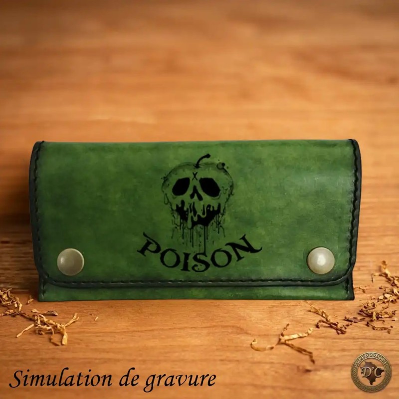 Blague à Tabac Cuir "Divers" – Création Artisanale| D'Cuir