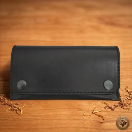 Blague à Tabac Cuir Sans Motifs – Élégance Minimaliste & Travail Artisanal| D'Cuir