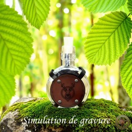 Porte-bouteille Cuir Gravé - Flasque 20cl | D'Cuir