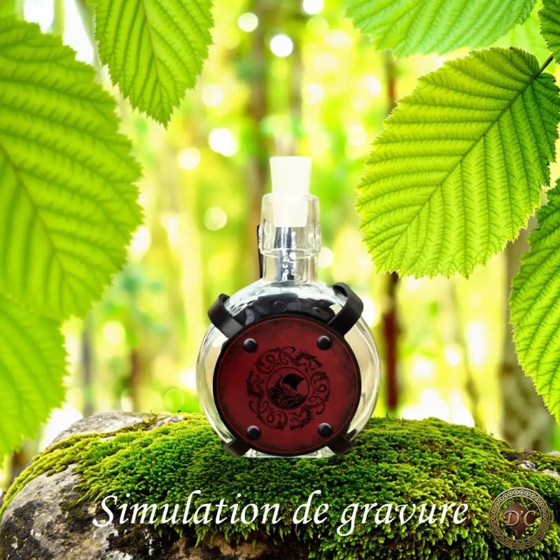 Porte-bouteille Cuir - Flasque 20cl | D'Cuir