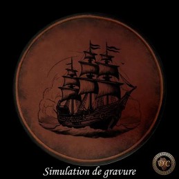 Porte-bouteille Cuir Gravé - Flasque 20cl | D'Cuir