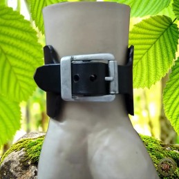 Bracelet Manchette en Cuir Gravé Animaux | Loup, Ours, Cerf | D'Cuir