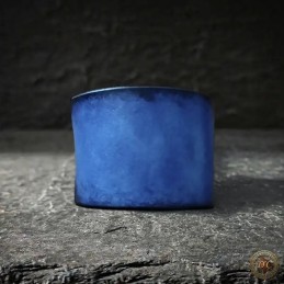 Bracelet Manchette Cuir Uni Réglable | Sans Motif | D'Cuir