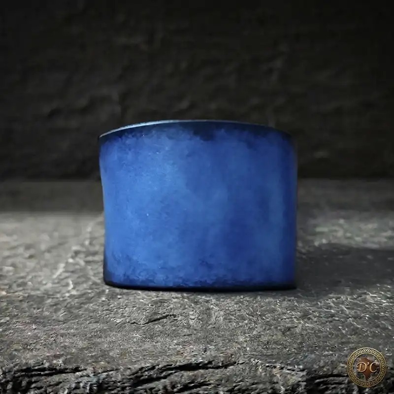 Bracelet Manchette Cuir Uni Réglable | Sans Motif | D'Cuir