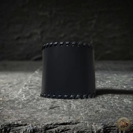 Bracelet de Force "Mastok" Cuir Uni | Manchette Tressée Artisanale| D'Cuir